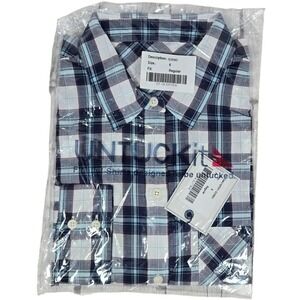 UNTUCKit Sorbo Shirt Womens Windowpane Plaid Long Sleeve Button Up Casual 6‎ NWT